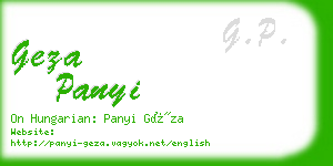 geza panyi business card